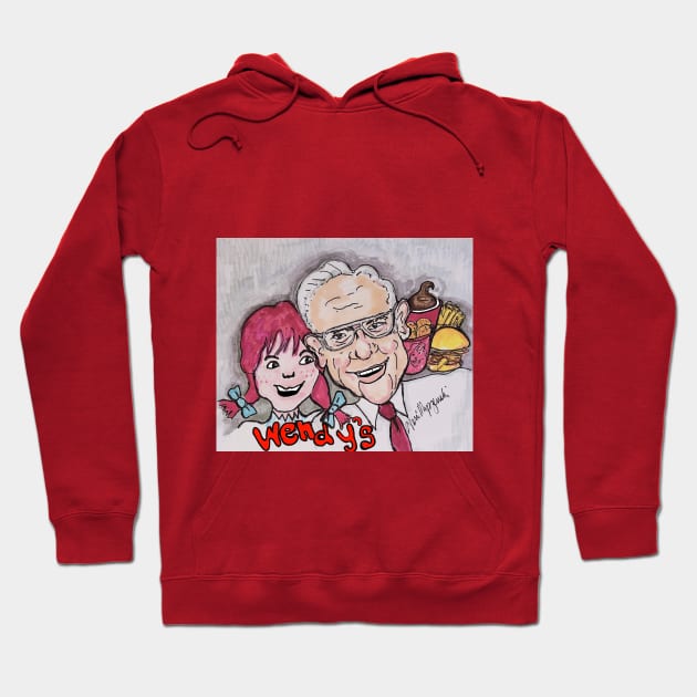 Wendys Fast Food Restaurant Hoodie by TheArtQueenOfMichigan 